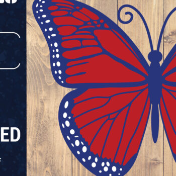 Intra απο ξύλο plywood 3mm-4mm πάχος – ΗΠΑ 4 Ιουλίου με στρώσεις πεταλούδας Δίασταση  20x20 cm INTRAFABR-125322652 - Image 1