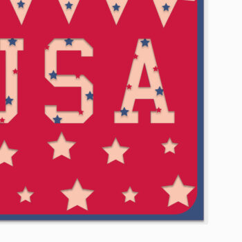 Intra απο ξύλο plywood 3mm-4mm πάχος – ΗΠΑ - 4 Ιουλίου 3D Paper Cut Δίασταση  20x20 cm INTRAFABR-97653150 - Image 1