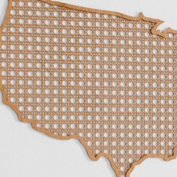 Intra απο ξύλο plywood 3mm-4mm πάχος – ΗΠΑ Country Rattan Χάρτης Διακόσμηση Δίασταση  20x20 cm INTRAFABR-105771648 - Image 1