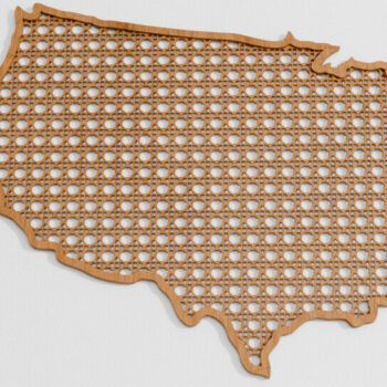 Intra απο ξύλο plywood 3mm-4mm πάχος – ΗΠΑ Country Rattan Χάρτης Διακόσμηση Δίασταση  20x20 cm INTRAFABR-105771648 - Image 3