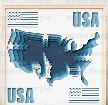 Intra απο ξύλο plywood 3mm-4mm πάχος – ΗΠΑ Cricut, Ηνωμένες Πολιτείες διάνυσμα Δίασταση  20x20 cm INTRAFABR-78981659 - Image 1