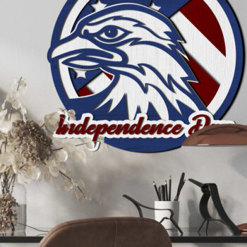 Intra απο ξύλο plywood 3mm-4mm πάχος – USA Eagle, Ημέρα Ανεξαρτησίας, 4 Ιουλίου Δίασταση  20x20 cm INTRAFABR-72745335 - Image 4