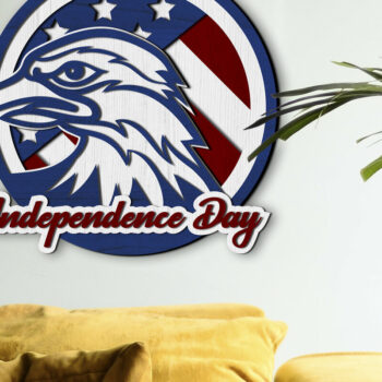 Intra απο ξύλο plywood 3mm-4mm πάχος – USA Eagle, Ημέρα Ανεξαρτησίας, 4 Ιουλίου Δίασταση  20x20 cm INTRAFABR-72745335 - Image 6