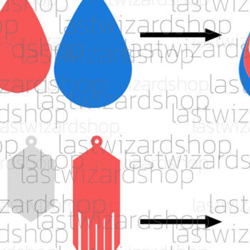 Intra απο ξύλο plywood 3mm-4mm πάχος – USA Flag Earrings, 4 Ιουλίου Δίασταση  5x5 cm INTRAFABR-25318501 - Image 2