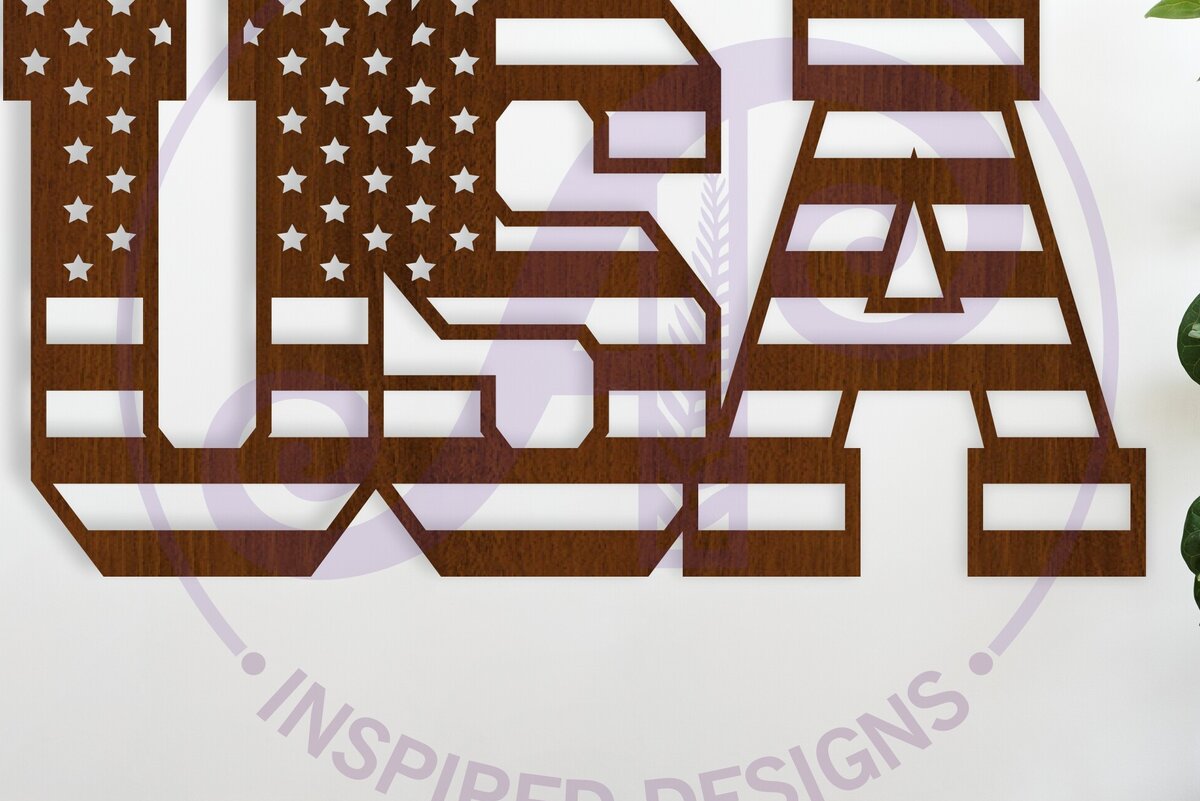 Intra απο ξύλο plywood 3mm-4mm πάχος – Επιστολή σημαίας Η.Π.Α Δίασταση  20x20 cm INTRAFABR-124730824