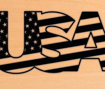 Intra απο ξύλο plywood 3mm-4mm πάχος – Αρχεία κοπής με λέιζερ ς τέχνης τοίχου USA Flag Δίασταση  40x30 cm INTRAFABR-69863154 - Image 1
