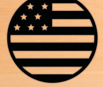Intra απο ξύλο plywood 3mm-4mm πάχος – Αρχεία κοπής με λέιζερ τοίχου με σημαία ΗΠΑ Δίασταση  40x30 cm INTRAFABR-69861433 - Image 1