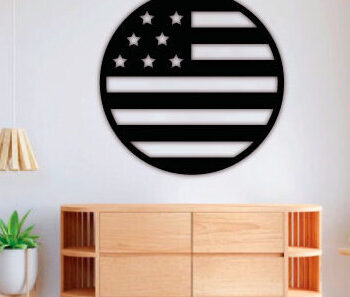 Intra απο ξύλο plywood 3mm-4mm πάχος – Αρχεία κοπής με λέιζερ τοίχου με σημαία ΗΠΑ Δίασταση  40x30 cm INTRAFABR-69861433 - Image 2