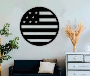 Intra απο ξύλο plywood 3mm-4mm πάχος – Αρχεία κοπής με λέιζερ τοίχου με σημαία ΗΠΑ Δίασταση  40x30 cm INTRAFABR-69861433 - Image 3