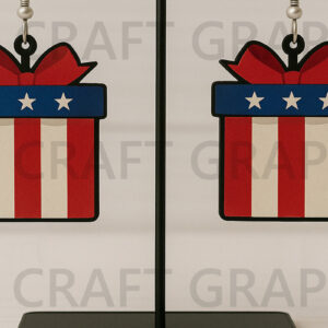 Intra απο ξύλο plywood 3mm-4mm πάχος – USA Gift Box Σκουλαρίκια Δίασταση  5x5 cm INTRAFABR-122737867