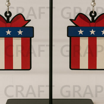 Intra απο ξύλο plywood 3mm-4mm πάχος – USA Gift Box Σκουλαρίκια Δίασταση  5x5 cm INTRAFABR-122737867 - Image 1