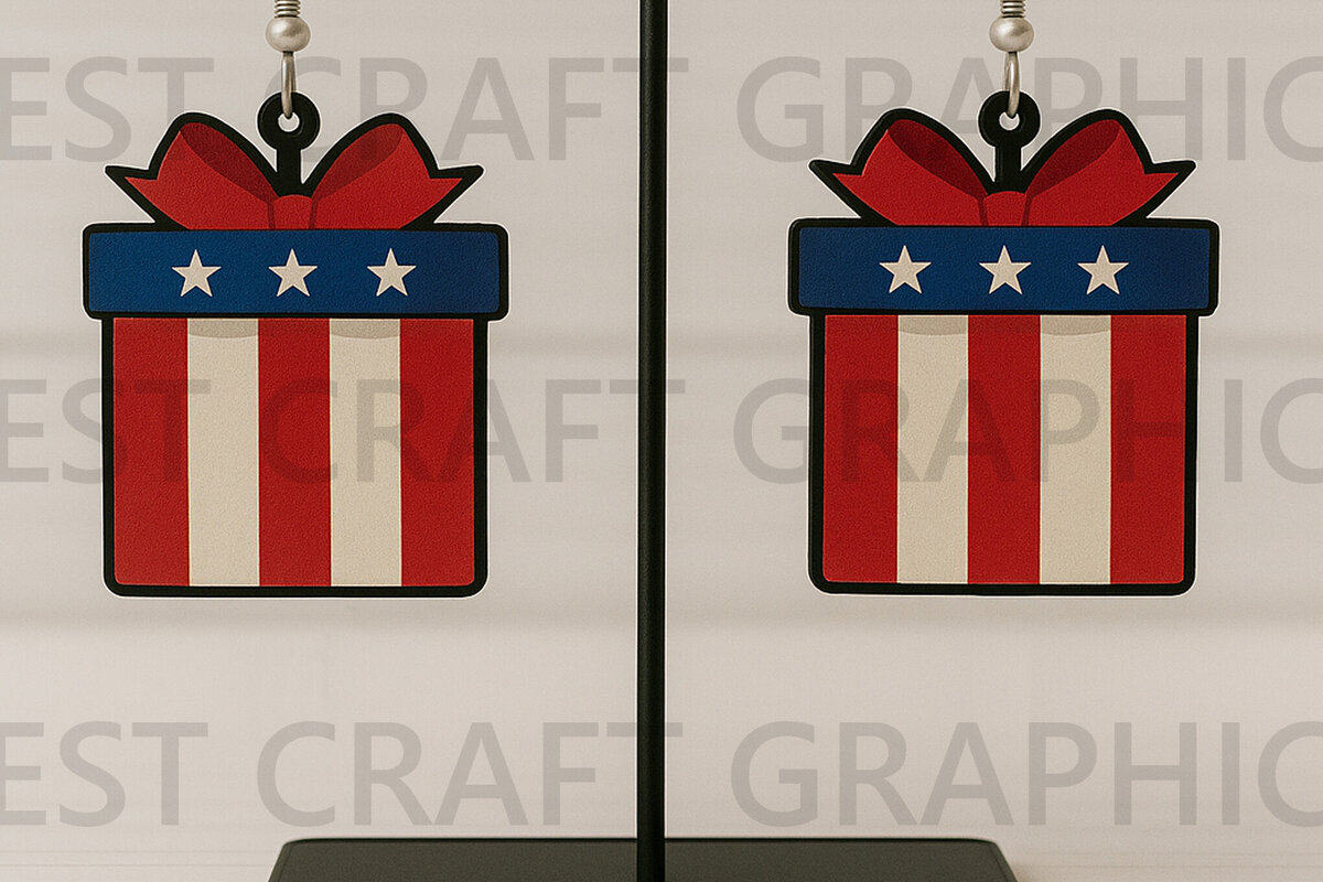 Intra απο ξύλο plywood 3mm-4mm πάχος – USA Gift Box Σκουλαρίκια Δίασταση  5x5 cm INTRAFABR-122737867