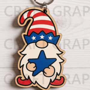 Intra απο ξύλο plywood 3mm-4mm πάχος – USA Gnome με Star Δίασταση  20x20 cm INTRAFABR-122937848