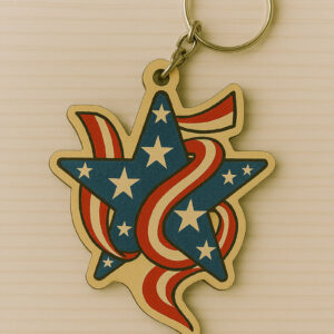 Intra απο ξύλο plywood 3mm-4mm πάχος – Μπρελόκ ΗΠΑ Δίασταση  5x5 cm INTRAFABR-122736758