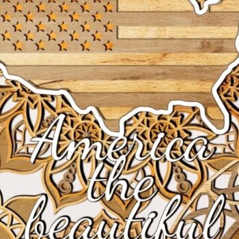 Intra απο ξύλο plywood 3mm-4mm πάχος – Χάρτης με στρώσεις ΗΠΑ Δίασταση  20x20 cm INTRAFABR-29999780 - Image 1