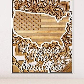 Intra απο ξύλο plywood 3mm-4mm πάχος – Χάρτης με στρώσεις ΗΠΑ Δίασταση  20x20 cm INTRAFABR-29999780 - Image 4