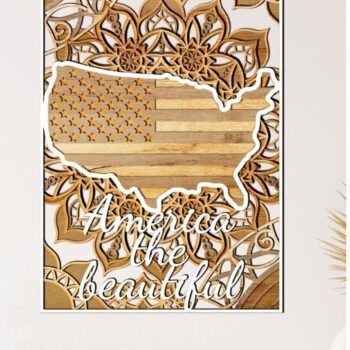 Intra απο ξύλο plywood 3mm-4mm πάχος – Χάρτης με στρώσεις ΗΠΑ Δίασταση  20x20 cm INTRAFABR-29999780 - Image 9