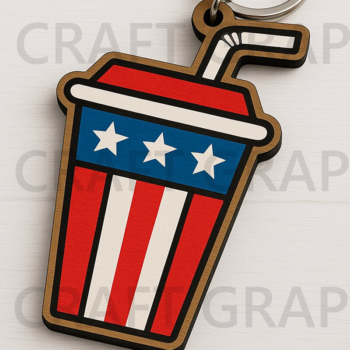 Intra απο ξύλο plywood 3mm-4mm πάχος – Κοπή λέιζερ με μπρελόκ USA Δίασταση  5x5 cm INTRAFABR-122937378 - Image 1