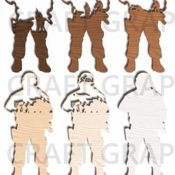 Intra απο ξύλο plywood 3mm-4mm πάχος – Αρχείο αποκοπής λέιζερ με στρώματα USA Soldier Δίασταση  20x20 cm INTRAFABR-122146811 - Image 3