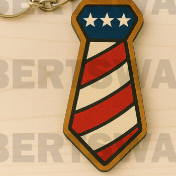 Intra απο ξύλο plywood 3mm-4mm πάχος – USA Μπρελόκ με Δίασταση  5x5 cm INTRAFABR-122880621 - Image 1