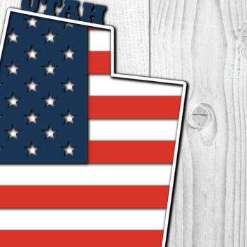 Intra απο ξύλο plywood 3mm-4mm πάχος – Γιούτα ΗΠΑ 3D Σημαία Δίασταση  20x20 cm INTRAFABR-65275471 - Image 1