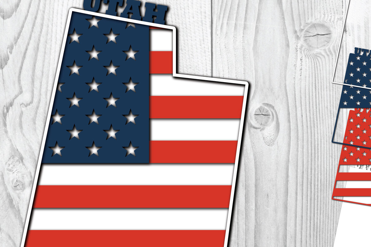 Intra απο ξύλο plywood 3mm-4mm πάχος – Γιούτα ΗΠΑ 3D Σημαία Δίασταση  20x20 cm INTRAFABR-65275471