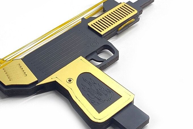 Intra απο ξύλο plywood 3mm-4mm πάχος – Uzi Rubber Band Gun Files Glowforge Cut Δίασταση  20x20 cm INTRAFABR-37547816