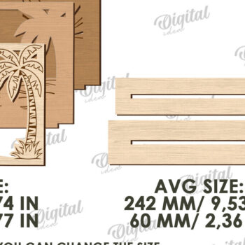 Intra απο ξύλο plywood 3mm-4mm πάχος – Πλαίσιο διακοπών Κοπή λέιζερ. Κορνίζα φωτογραφιών Δίασταση  20x20 cm INTRAFABR-121909131 - Image 2