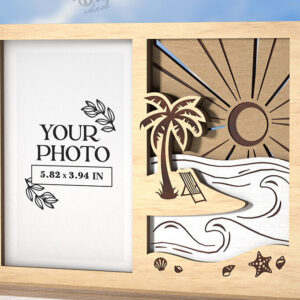 Intra απο ξύλο plywood 3mm-4mm πάχος – Πλαίσιο διακοπών Κοπή λέιζερ. Κορνίζα φωτογραφιών Δίασταση  20x20 cm INTRAFABR-121909313