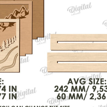 Intra απο ξύλο plywood 3mm-4mm πάχος – Πλαίσιο διακοπών Κοπή λέιζερ. Κορνίζα φωτογραφιών Δίασταση  20x20 cm INTRAFABR-121909392 - Image 2