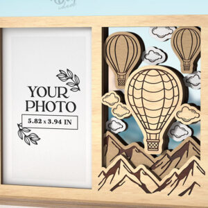 Intra απο ξύλο plywood 3mm-4mm πάχος – Πλαίσιο διακοπών Κοπή λέιζερ. Κορνίζα φωτογραφιών Δίασταση  20x20 cm INTRAFABR-121909624