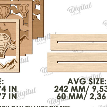 Intra απο ξύλο plywood 3mm-4mm πάχος – Πλαίσιο διακοπών Κοπή λέιζερ. Κορνίζα φωτογραφιών Δίασταση  20x20 cm INTRAFABR-121909624 - Image 2