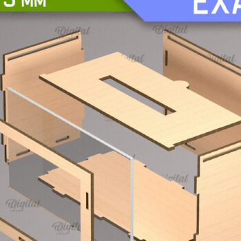 Intra απο ξύλο plywood 3mm-4mm πάχος – Vacation Money Box Δίασταση  20x20 cm INTRAFABR-98430858 - Image 3