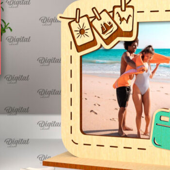 Intra απο ξύλο plywood 3mm-4mm πάχος – Κοπή λέιζερ κορνίζας διακοπών Δίασταση  20x20 cm INTRAFABR-98904719 - Image 1