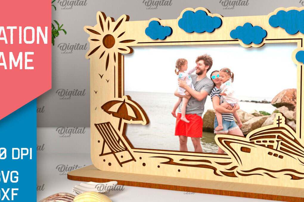 Intra απο ξύλο plywood 3mm-4mm πάχος – Κοπή λέιζερ κορνίζας διακοπών Δίασταση  20x20 cm INTRAFABR-98904477