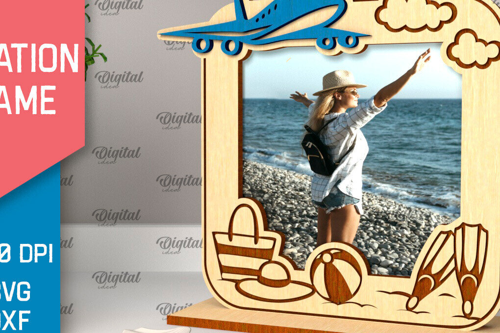 Intra απο ξύλο plywood 3mm-4mm πάχος – Κοπή λέιζερ κορνίζας διακοπών Δίασταση  20x20 cm INTRAFABR-98904490