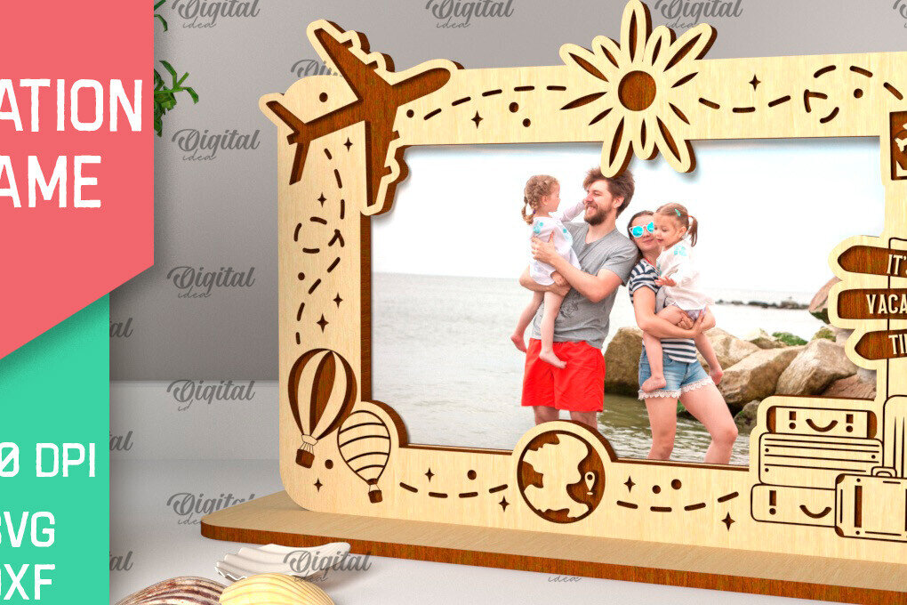 Intra απο ξύλο plywood 3mm-4mm πάχος – Κοπή λέιζερ κορνίζας διακοπών Δίασταση  20x20 cm INTRAFABR-98904658