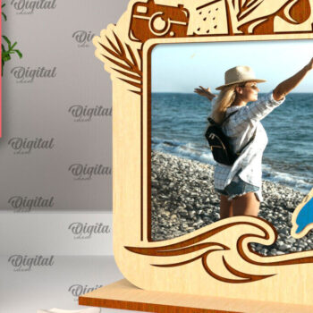 Intra απο ξύλο plywood 3mm-4mm πάχος – Κοπή λέιζερ κορνίζας διακοπών Δίασταση  20x20 cm INTRAFABR-98904701 - Image 1