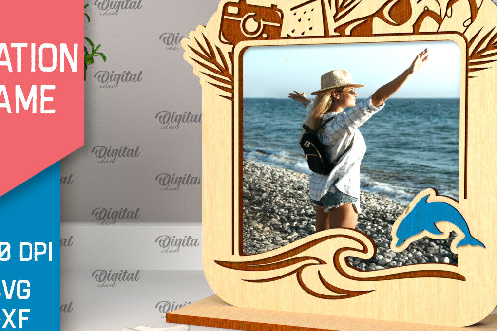 Intra απο ξύλο plywood 3mm-4mm πάχος – Κοπή λέιζερ κορνίζας διακοπών Δίασταση  20x20 cm INTRAFABR-98904701