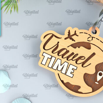 Intra απο ξύλο plywood 3mm-4mm πάχος – Ξύλινο μπρελόκ για διακοπές με λέιζερ Δίασταση  5x5 cm INTRAFABR-99395023 - Image 1