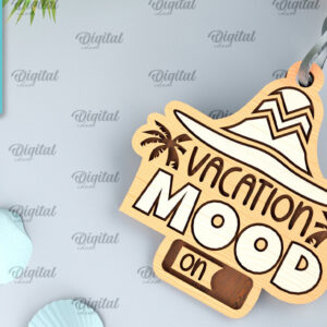 Intra απο ξύλο plywood 3mm-4mm πάχος – Ξύλινο μπρελόκ για διακοπές με λέιζερ Δίασταση  5x5 cm INTRAFABR-99395115