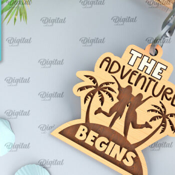 Intra απο ξύλο plywood 3mm-4mm πάχος – Ξύλινο μπρελόκ για διακοπές με λέιζερ Δίασταση  5x5 cm INTRAFABR-99395196 - Image 1