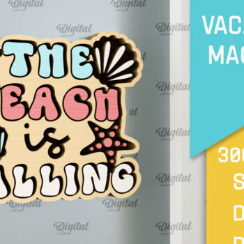 Intra απο ξύλο plywood 3mm-4mm πάχος – Ξύλινο μαγνήτη για διακοπές με λέιζερ Δίασταση  20x20 cm INTRAFABR-98122799 - Image 1