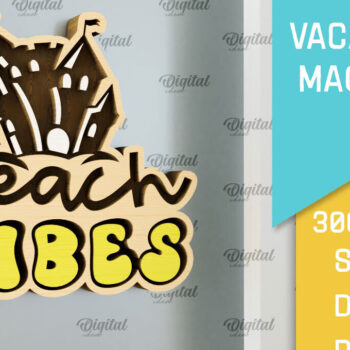 Intra απο ξύλο plywood 3mm-4mm πάχος – Ξύλινο μαγνήτη για διακοπές με λέιζερ Δίασταση  20x20 cm INTRAFABR-98122551 - Image 1