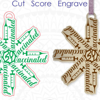 Intra απο ξύλο plywood 3mm-4mm πάχος – Εμβολιασμένο Στολίδι, Χριστουγεννιάτικα Στολίδια Δίασταση  20x20 cm INTRAFABR-10386433 - Image 1