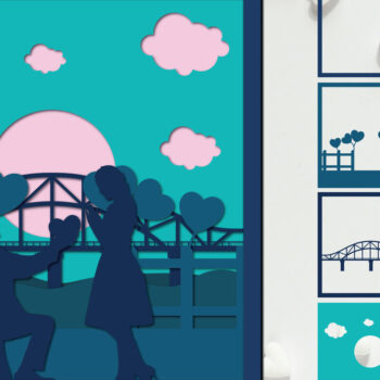 Intra απο ξύλο plywood 3mm-4mm πάχος – Valentine 3d Paper Cout Αρχείο Δίασταση  20x20 cm INTRAFABR-23184108 - Image 1