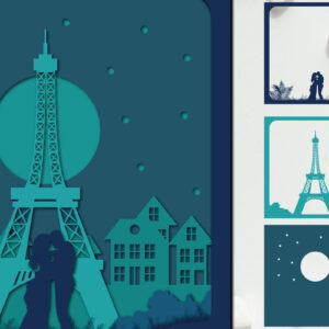 Intra απο ξύλο plywood 3mm-4mm πάχος – Valentine 3d Paper Cout Αρχείο Δίασταση  20x20 cm INTRAFABR-23184121