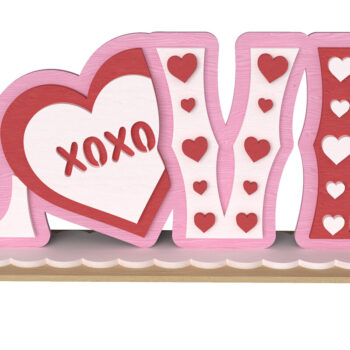 Intra απο ξύλο plywood 3mm-4mm πάχος – Πακέτο διακόσμησης για τρισδιάστατη Αγίου Βαλεντίνου Δίασταση  20x20 cm INTRAFABR-111651958 - Image 3