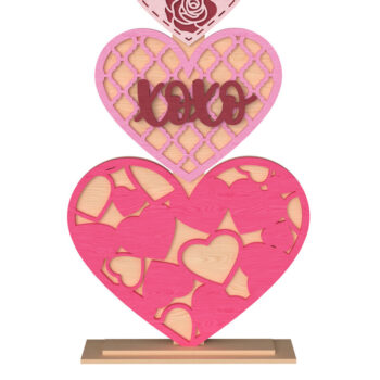 Intra απο ξύλο plywood 3mm-4mm πάχος – Πακέτο διακόσμησης για τρισδιάστατη Αγίου Βαλεντίνου Δίασταση  20x20 cm INTRAFABR-111651958 - Image 6