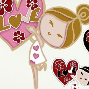 Intra απο ξύλο plywood 3mm-4mm πάχος – Valentine 3D Little Angle Δίασταση  20x20 cm INTRAFABR-55303293